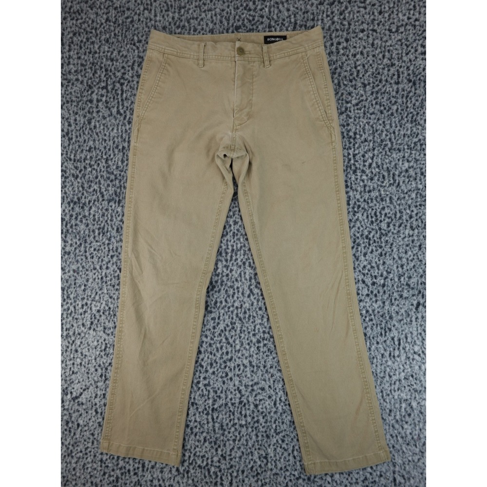 Bonobos Chino Pants Mens 29x30 Khaki Tan Good‎ Stretch Slim Straight Trousers